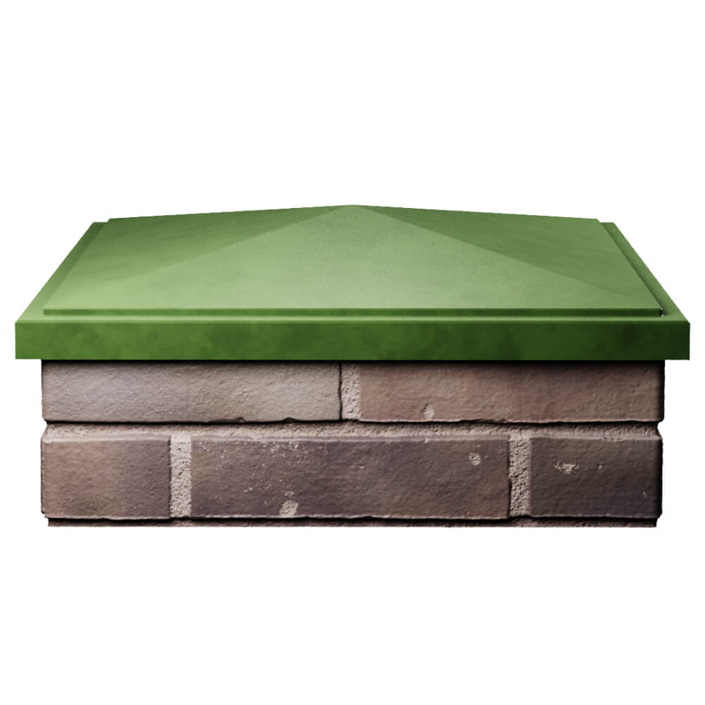 Колпак Zking БонаМоно Зеленый на столб 2х2 кирпича (515х515, 530х530мм) Барабинск фото