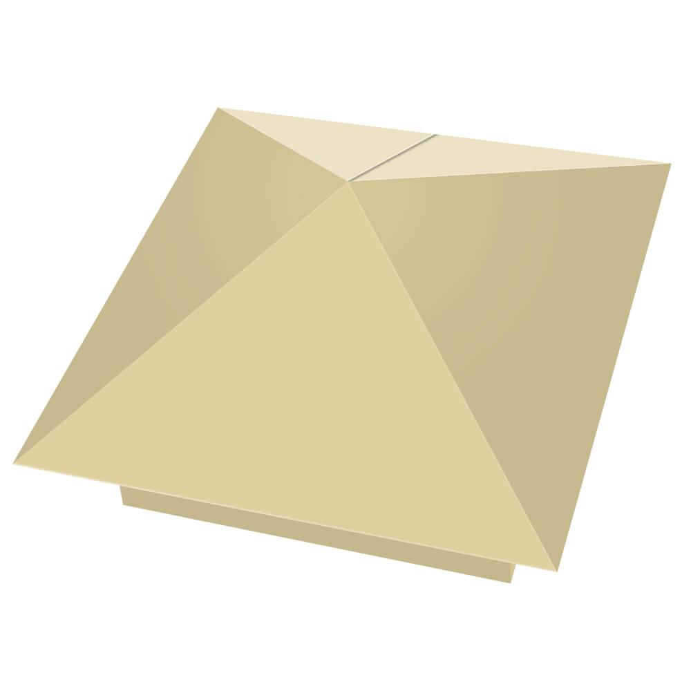 Колпак металлический 400х400мм RAL1014 Бежевый заборный Барабинск фото