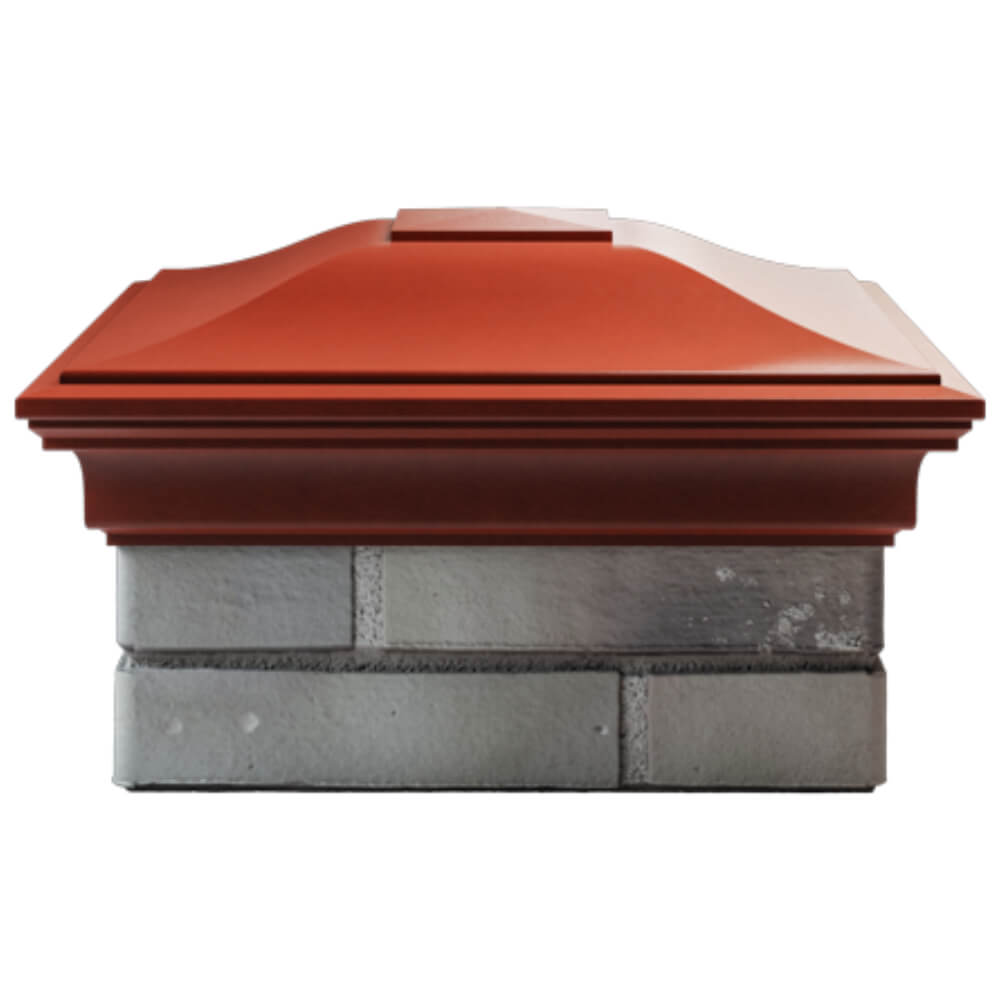 Колпак Zking Монблан Красный на столб 1.5х1.5 кирпича (385х385мм) Барабинск фото