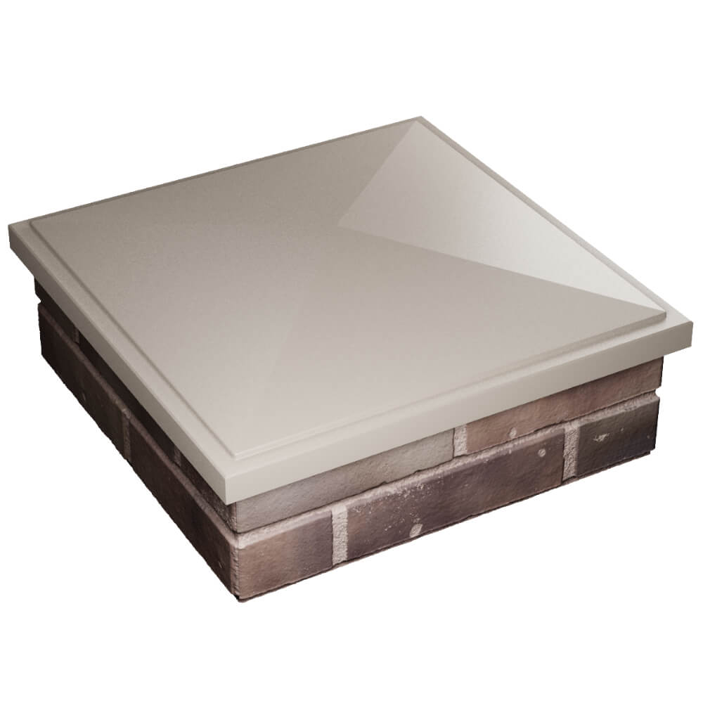 Колпак Zking БонаМоно Бежевый на столб 2х2 кирпича (515х515, 530х530мм) в Барабинске фото