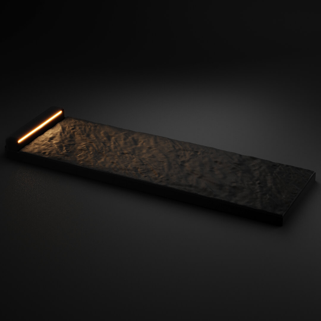 LED Светильник для шаговой плиты STONE Черный Сланец 330х75х98мм в Барабинске фото