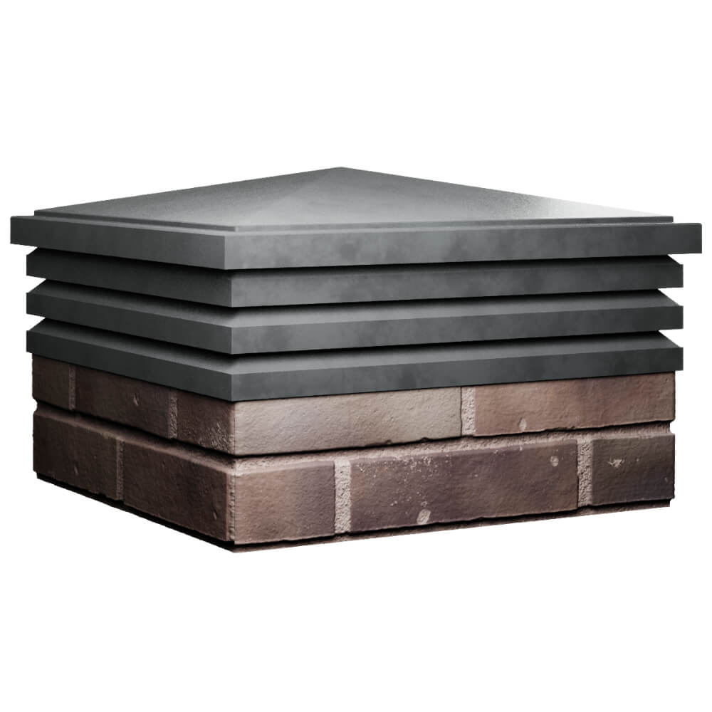 Колпак Zking Бона ХайТек Серый на столб 2х2 кирпича (513х513мм) в Барабинске фото