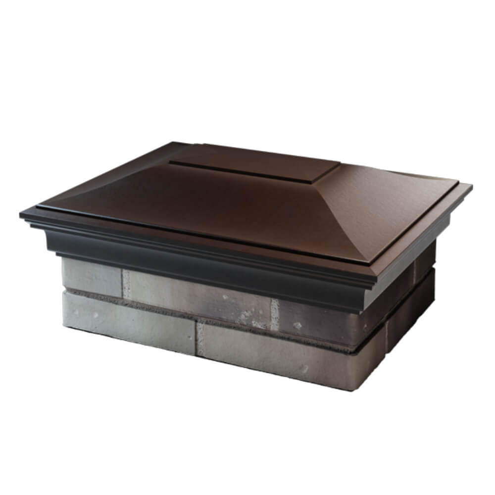 Колпак Zking Монблан Коричневый на столб 2х1.5 кирпича (515х385мм) в Барабинске фото