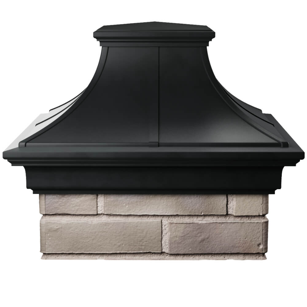 Колпак Zking Монблан Премиум Черный на столб 1.5х1.5 кирпича (385х385мм) Барабинск фото