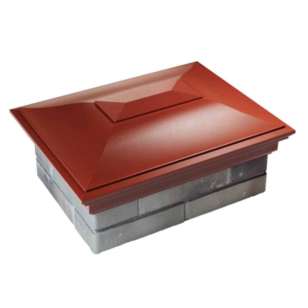 Колпак Zking Монблан Красный на столб 2х1.5 кирпича (515х385мм) Барабинск фото