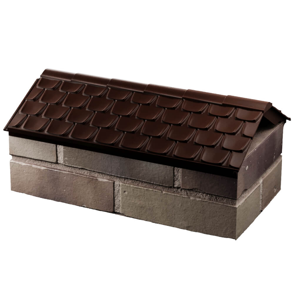 Парапет Zking Эльбрус Коричневый с посадкой на 1 кирпич (255мм) в Барабинске фото