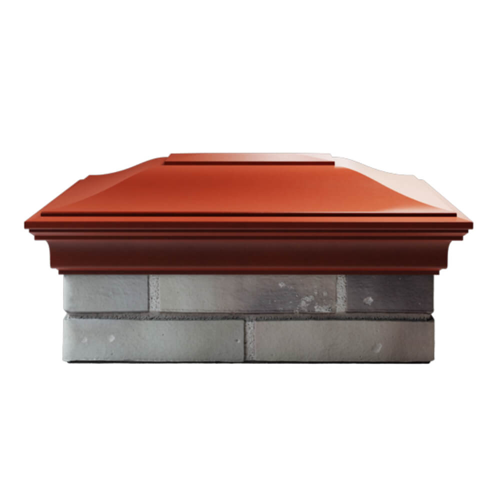 Колпак Zking Монблан Красный на столб 2х1.5 кирпича (515х385мм) в Барабинске фото