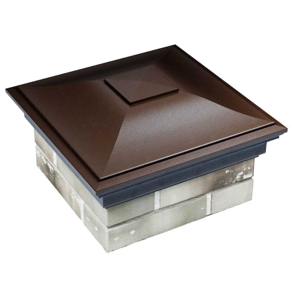 Колпак Zking Монблан Коричневый на столб 1.5х1.5 кирпича (385х385мм) в Барабинске фото