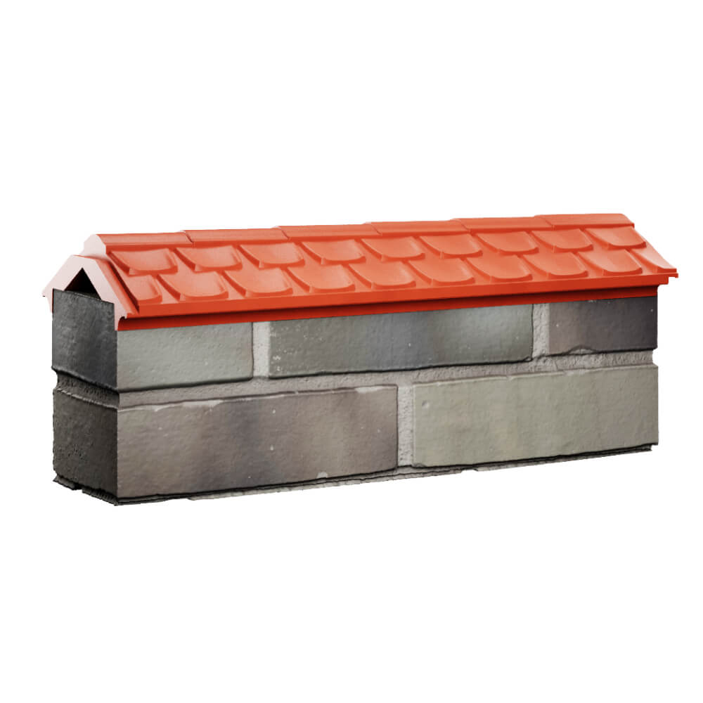Парапет Zking Эльбрус Красный с посадкой на 0.5 кирпича (130мм) Барабинск фото