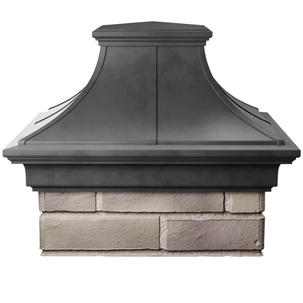 Колпак Zking Монблан Премиум Серый на столб 1.5х1.5 кирпича (385х385мм) Барабинск фото