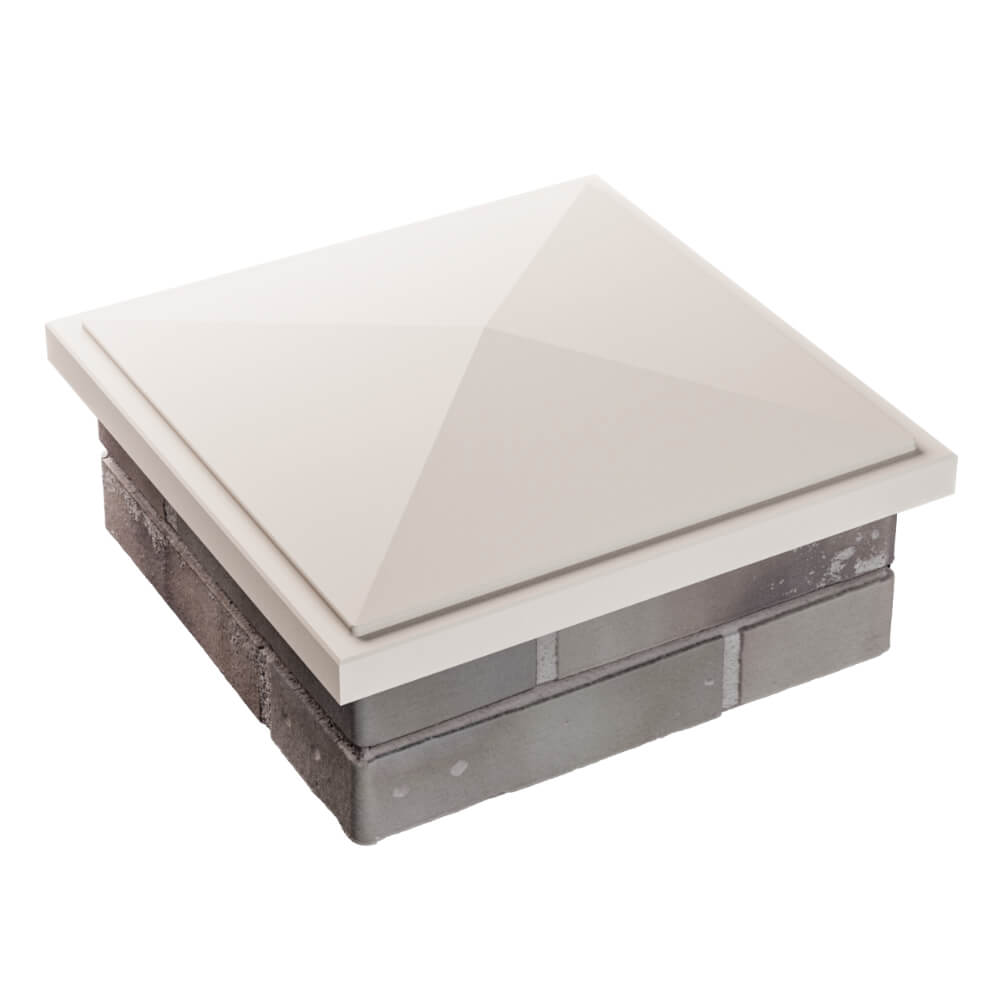 Колпак Zking БонаМоно Бежевый на столб 1.5х1.5 кирпича (385х385, 400х400мм) в Барабинске фото