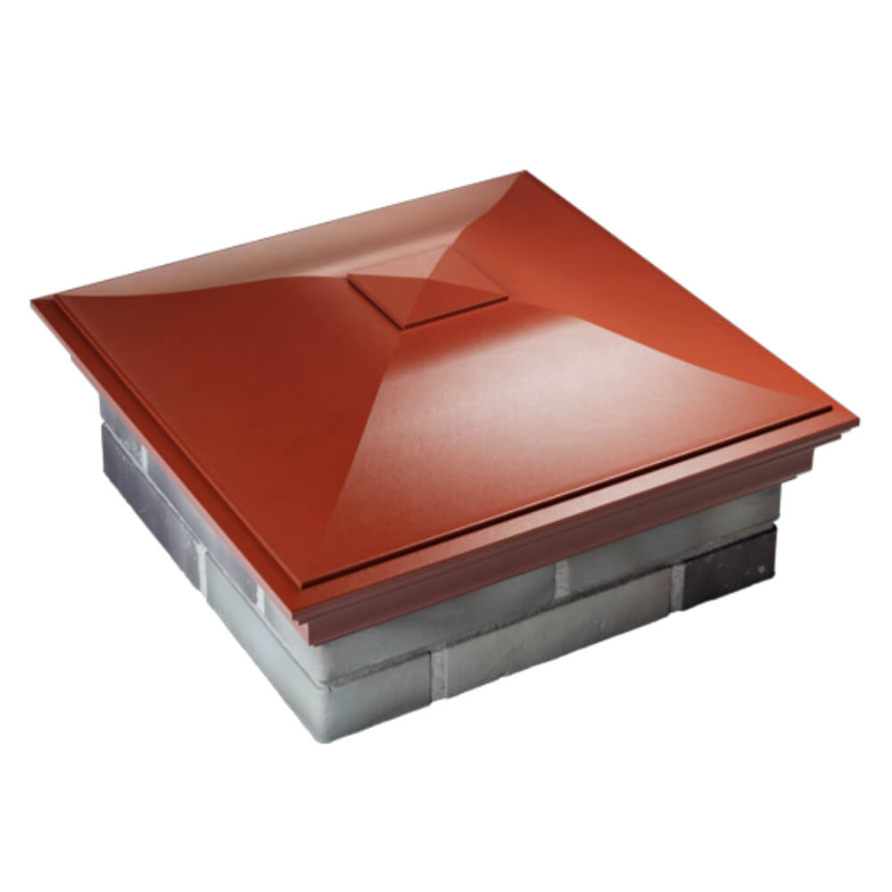 Колпак Zking Монблан Красный на столб 2х2 кирпича (515х515мм) Барабинск фото