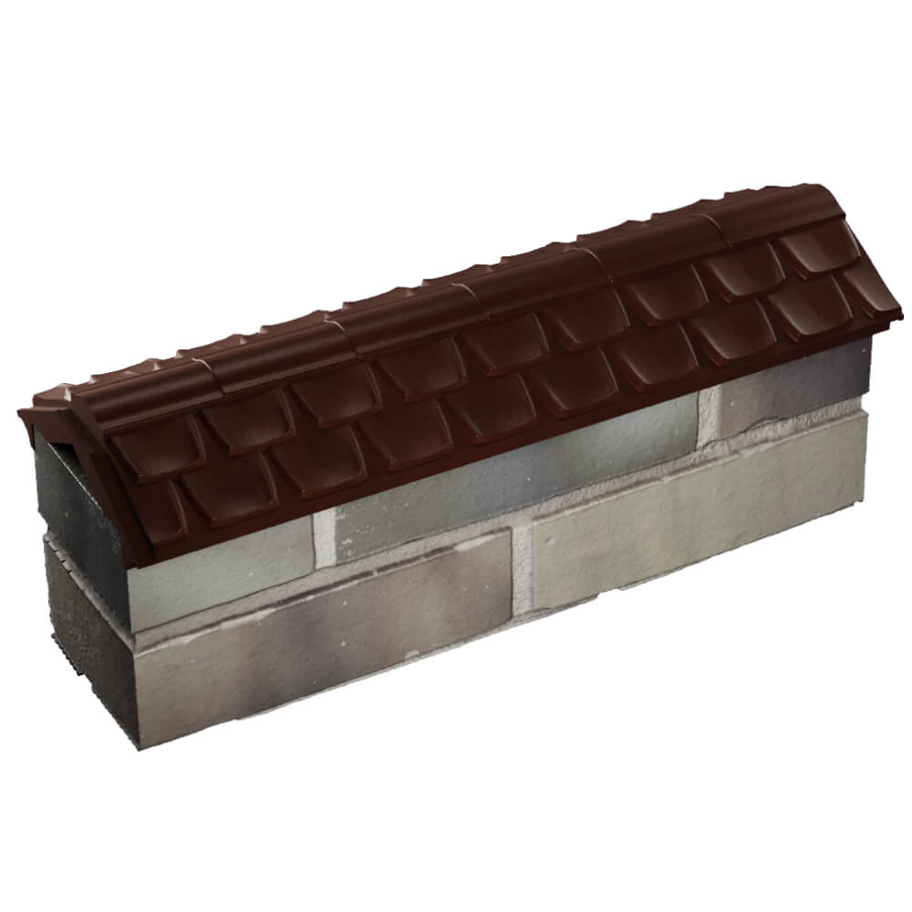 Парапет Zking Эльбрус Коричневый с посадкой на 0.5 кирпича (130мм) в Барабинске фото