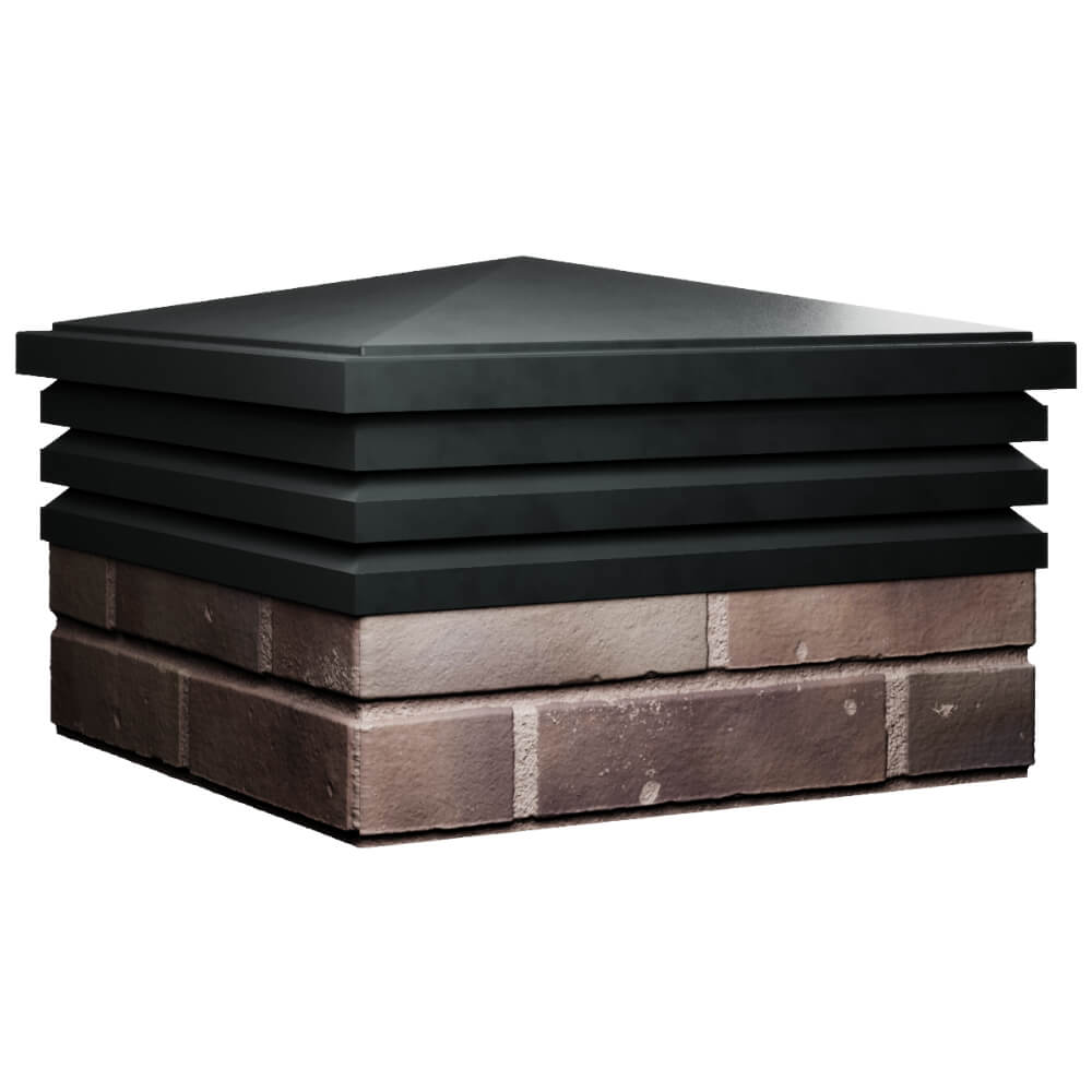 Колпак Zking Бона ХайТек Черный на столб 2х2 кирпича (513х513мм) в Барабинске фото