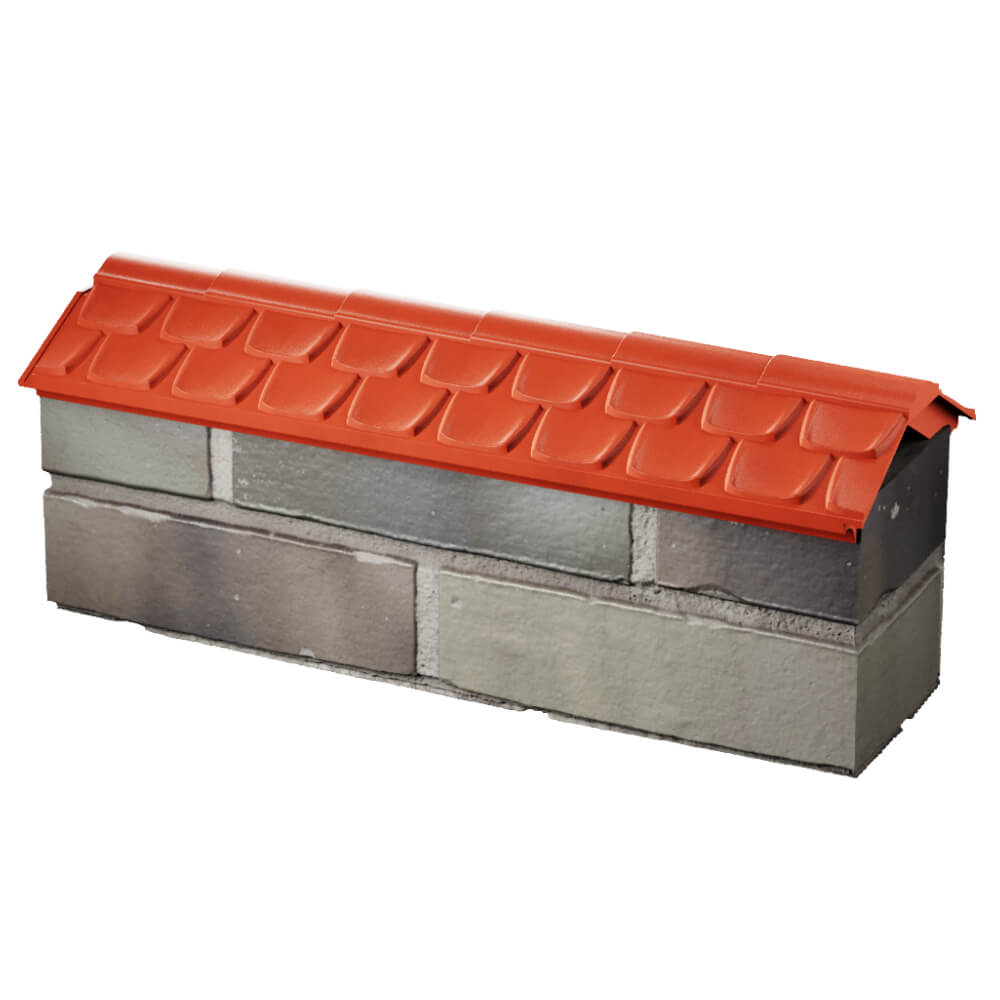 Парапет Zking Эльбрус Красный с посадкой на 0.5 кирпича (130мм) в Барабинске фото