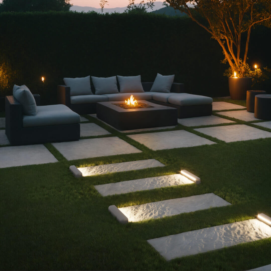 LED Светильник для шаговой плиты STONE Светлая Галька 330х75х98мм в Барабинске фото