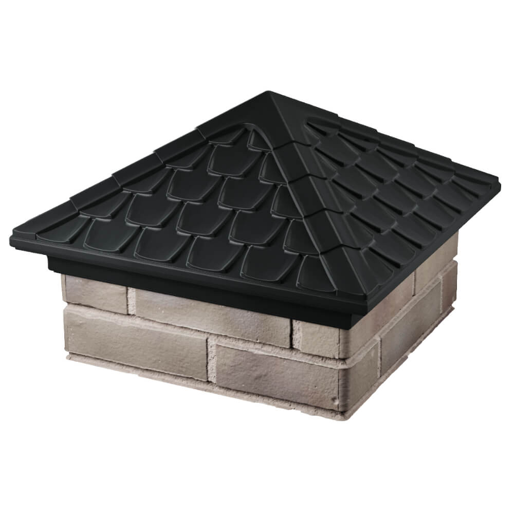 Колпак Zking Эльбрус Черный на столб 1.5х1.5 кирпича (385х385мм) в Барабинске фото