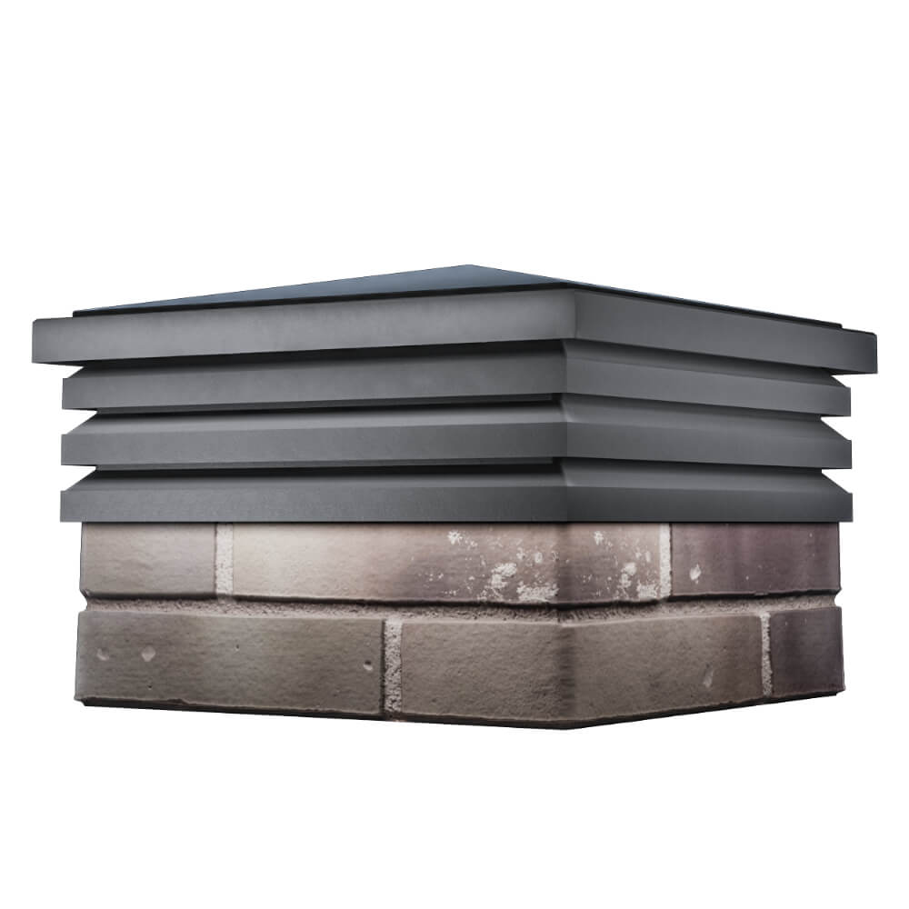 Колпак Zking Бона ХайТек Серый на столб 1.5х1.5 кирпича (385х385мм) в Барабинске фото