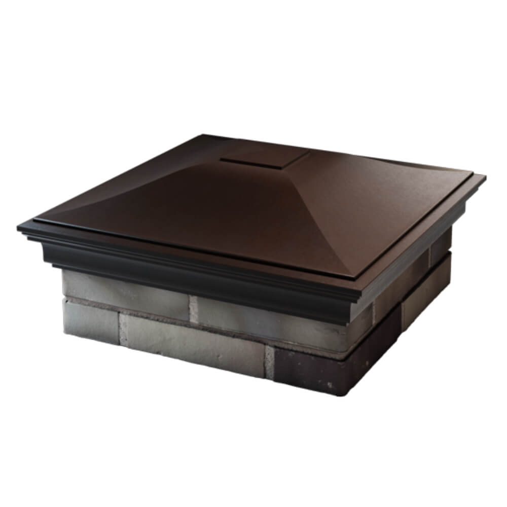 Колпак Zking Монблан Коричневый на столб 2х2 кирпича (515х515мм) в Барабинске фото