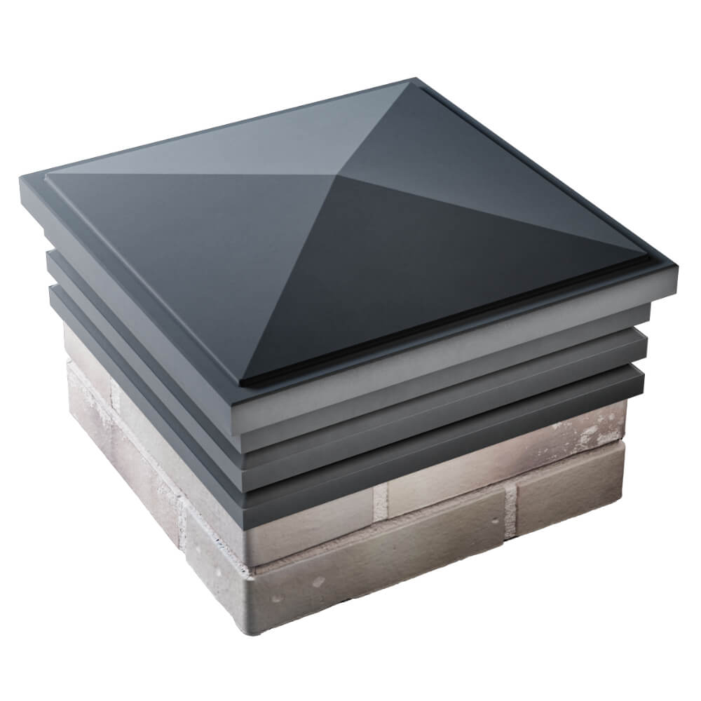 Колпак Zking Бона ХайТек Серый на столб 1.5х1.5 кирпича (385х385мм) в Барабинске фото