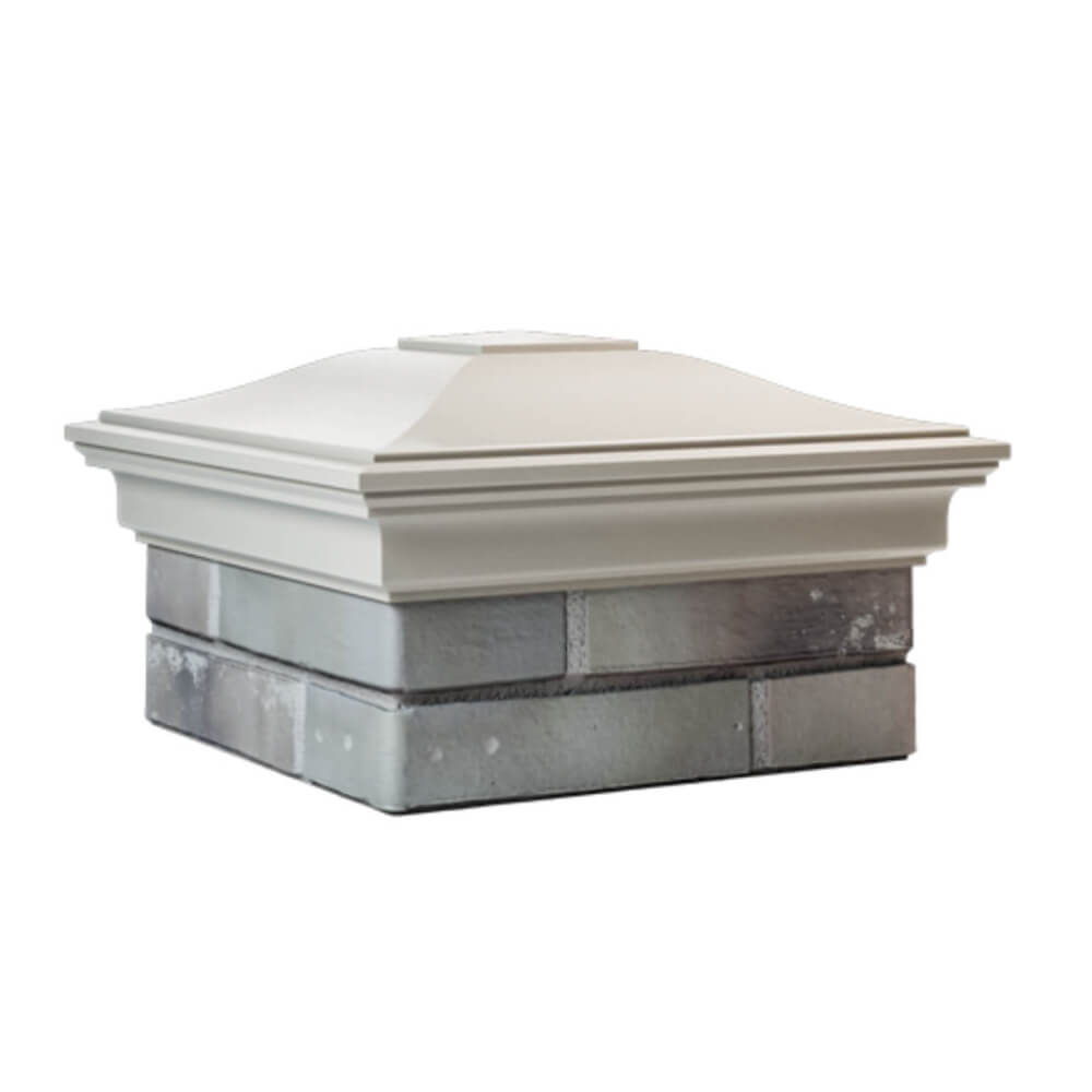 Колпак Zking Монблан Бежевый на столб 1.5х1.5 еврокирпича 0.7НФ (355х355мм) в Барабинске фото