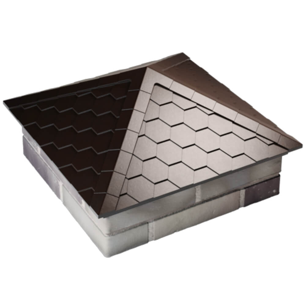 Колпак Zking Эверест Коричневый на столб 2х2 кирпича (535х535мм) Барабинск фото