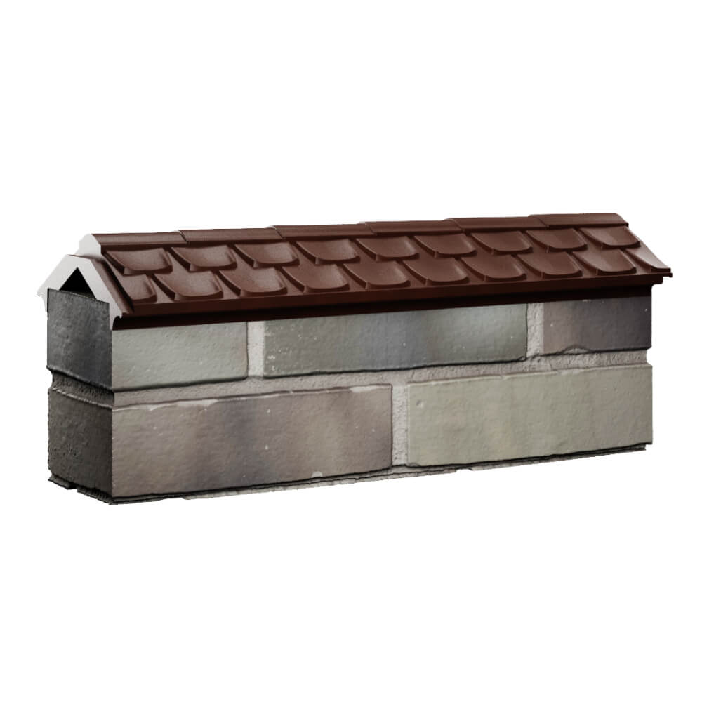Парапет Zking Эльбрус Коричневый с посадкой на 0.5 кирпича (130мм) Барабинск фото