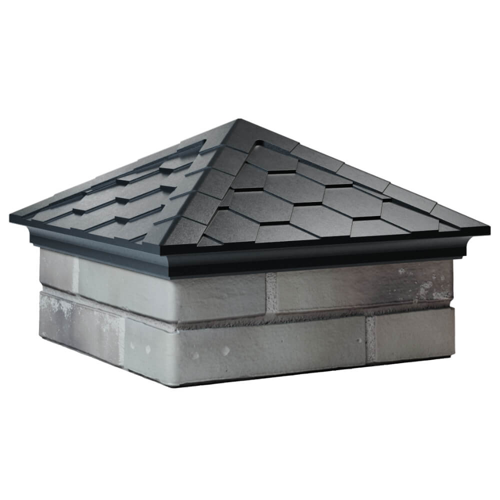 Колпак Zking Эверест Черный на столб 1.5х1.5 кирпича (390х390мм) в Барабинске фото