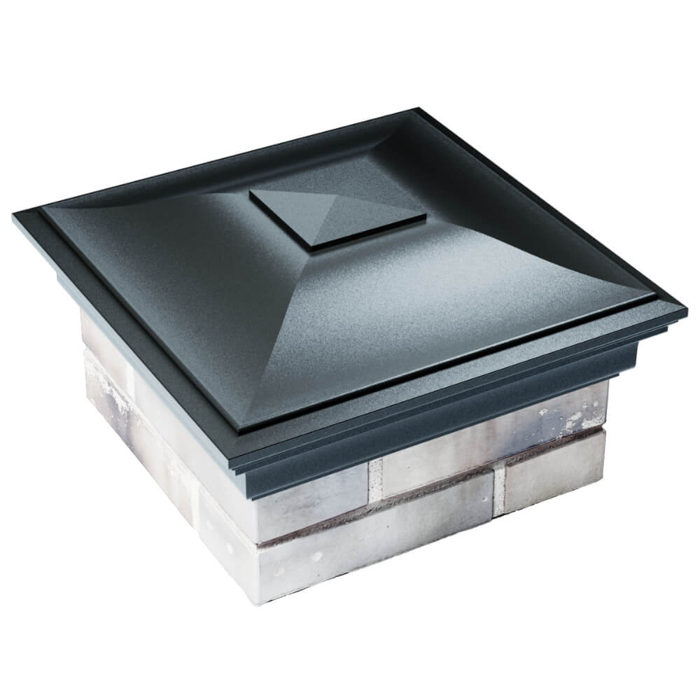 Колпак Zking Монблан Черный на столб 1.5х1.5 кирпича (385х385мм) в Барабинске фото