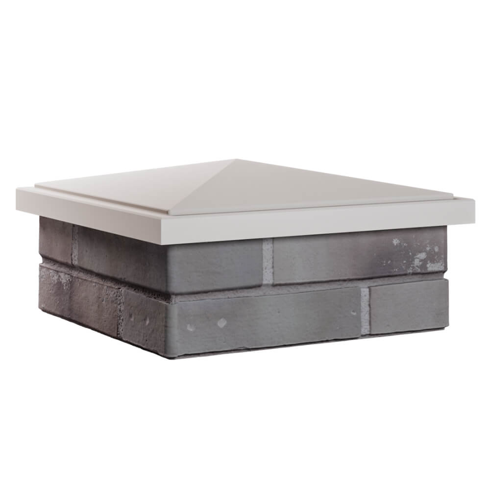 Колпак Zking БонаМоно Бежевый на столб 1.5х1.5 кирпича (385х385, 400х400мм) в Барабинске фото