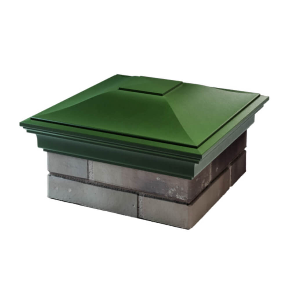 Колпак Zking Монблан Зеленый на столб 1.5х1.5 еврокирпича 0.7НФ (355х355мм) в Барабинске фото