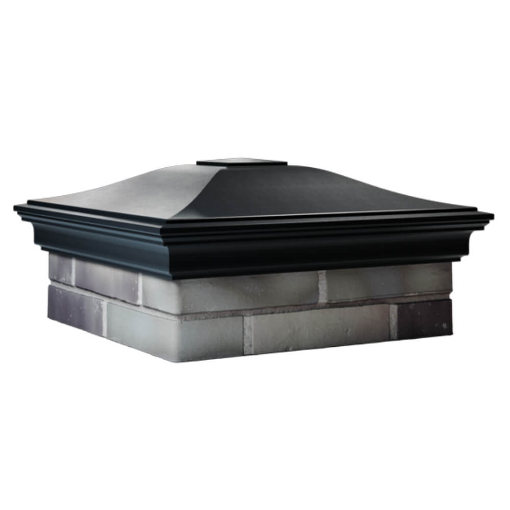 Колпак Zking Монблан Черный на столб 2х2 кирпича (515х515мм) в Барабинске фото