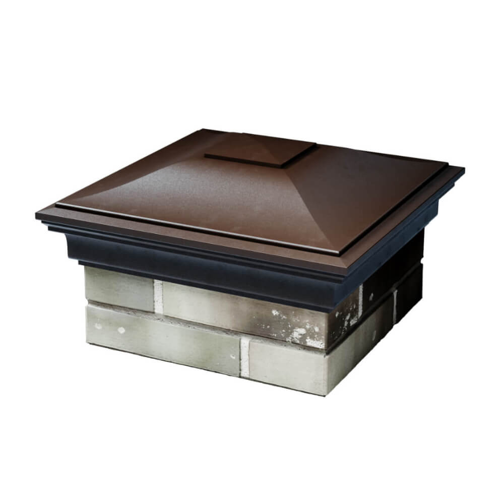 Колпак Zking Монблан Коричневый на столб 1.5х1.5 еврокирпича 0.7НФ (355х355мм) в Барабинске фото