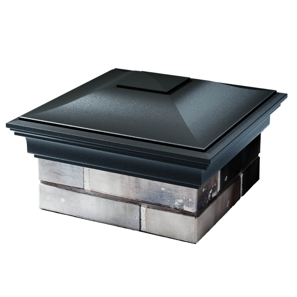 Колпак Zking Монблан Черный на столб 1.5х1.5 кирпича (385х385мм) в Барабинске фото