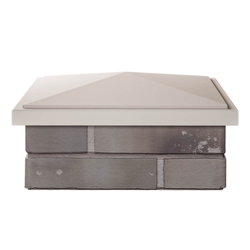 Колпак Zking БонаМоно Бежевый на столб 1.5х1.5 кирпича (385х385, 400х400мм) Барабинск фото