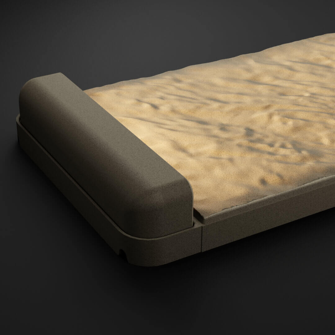 LED Светильник для шаговой плиты STONE Светлая Галька 330х75х98мм в Барабинске фото