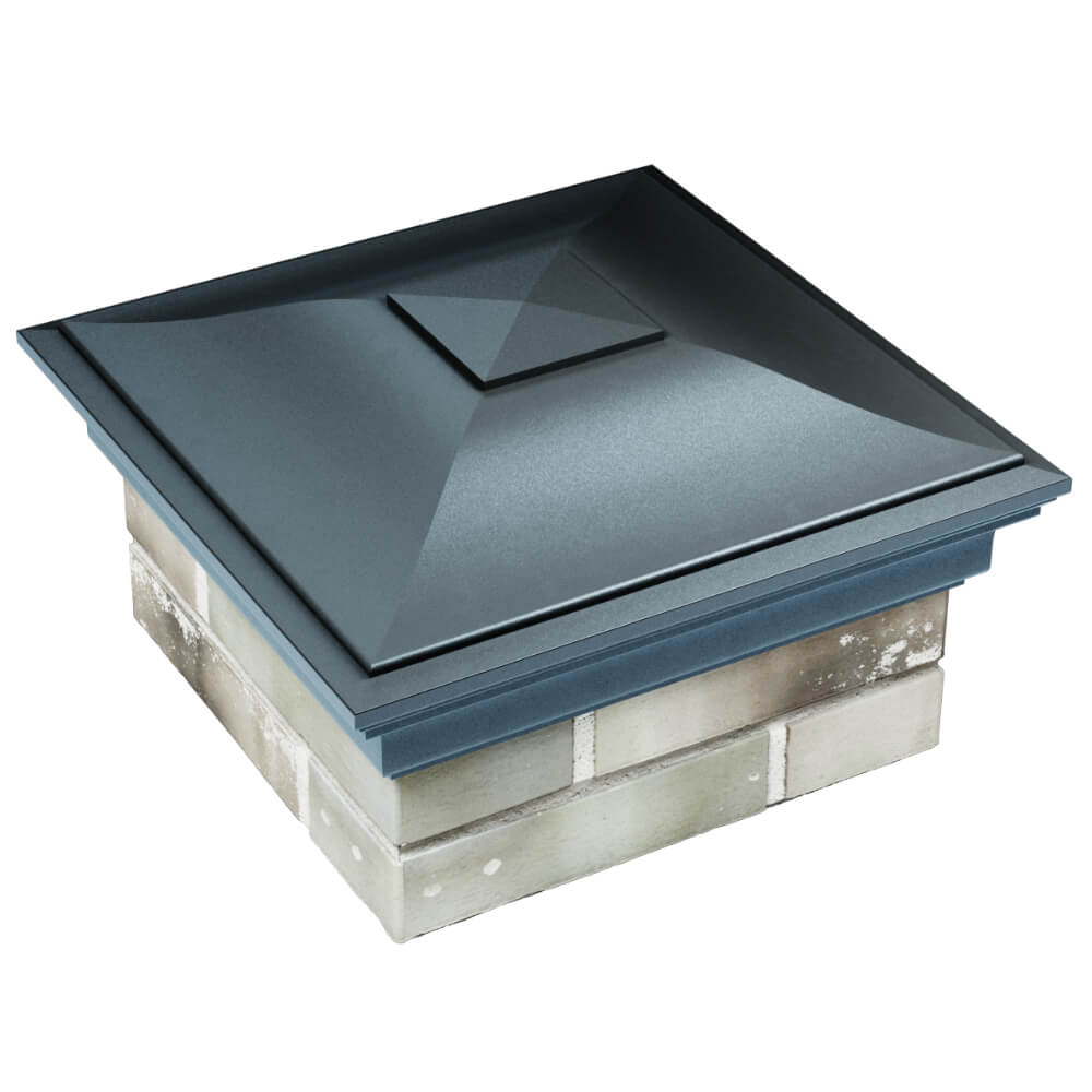 Колпак Zking Монблан Серый на столб 1.5х1.5 кирпича (385х385мм) в Барабинске фото