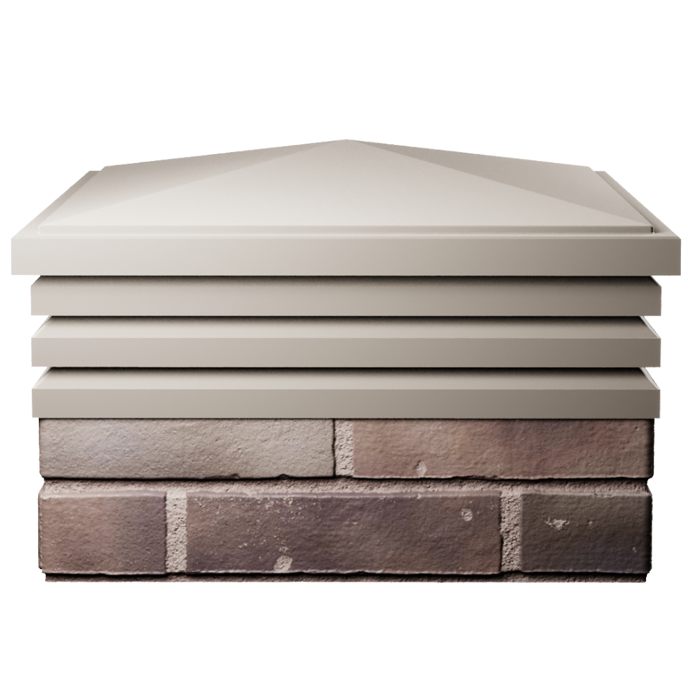 Колпак Zking Бона ХайТек Бежевый на столб 2х2 кирпича (513х513мм) Барабинск фото