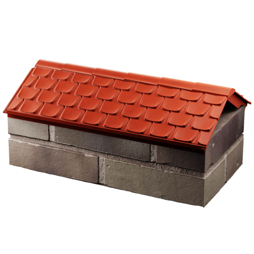 Парапет Zking Эльбрус Красный с посадкой на 1 кирпич (255мм) в Барабинске фото