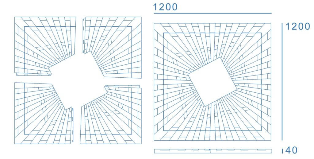 Приствольная решетка для дерева ZKING ATMOSPHERE 1.2х1.2м Черная в Барабинске фото