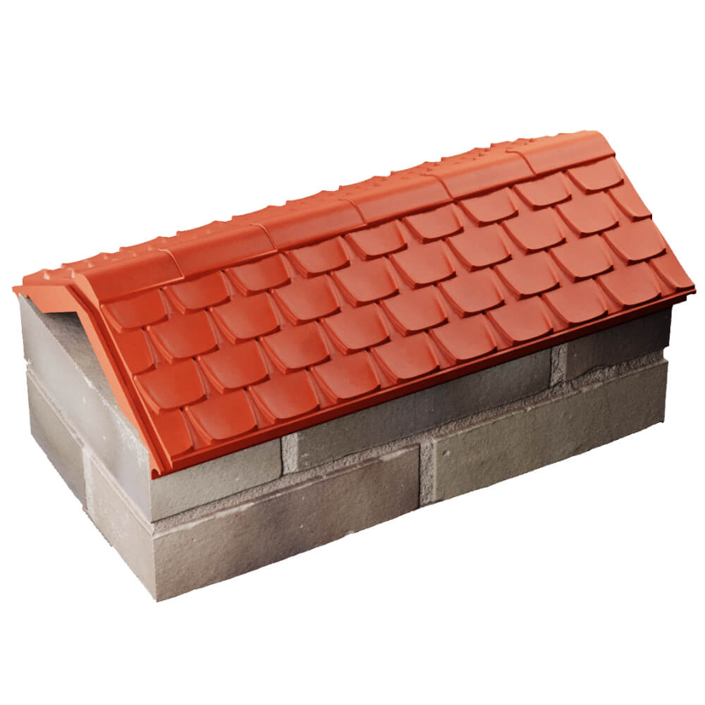 Парапет Zking Эльбрус Красный с посадкой на 1 кирпич (255мм) в Барабинске фото