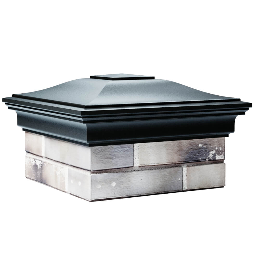 Колпак Zking Монблан Черный на столб 1.5х1.5 кирпича (385х385мм) в Барабинске фото