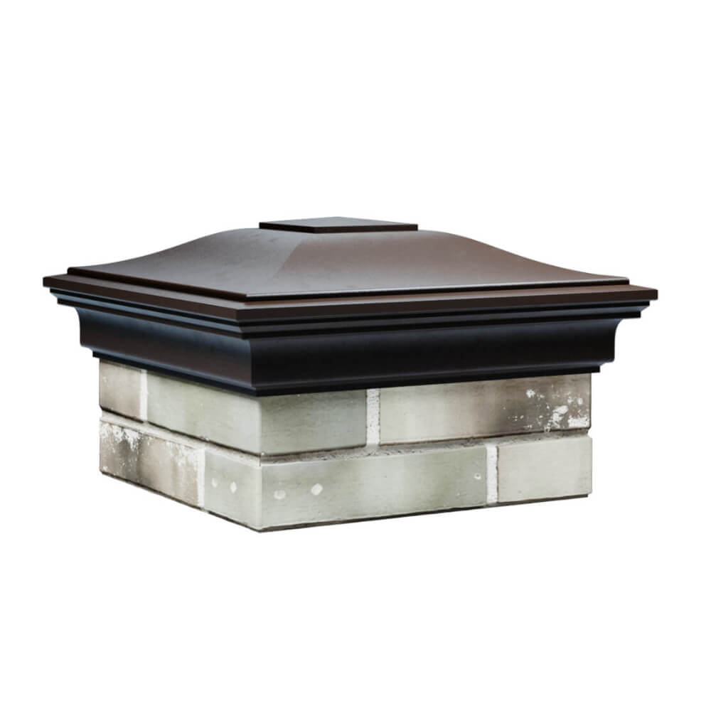 Колпак Zking Монблан Коричневый на столб 1.5х1.5 еврокирпича 0.7НФ (355х355мм) в Барабинске фото