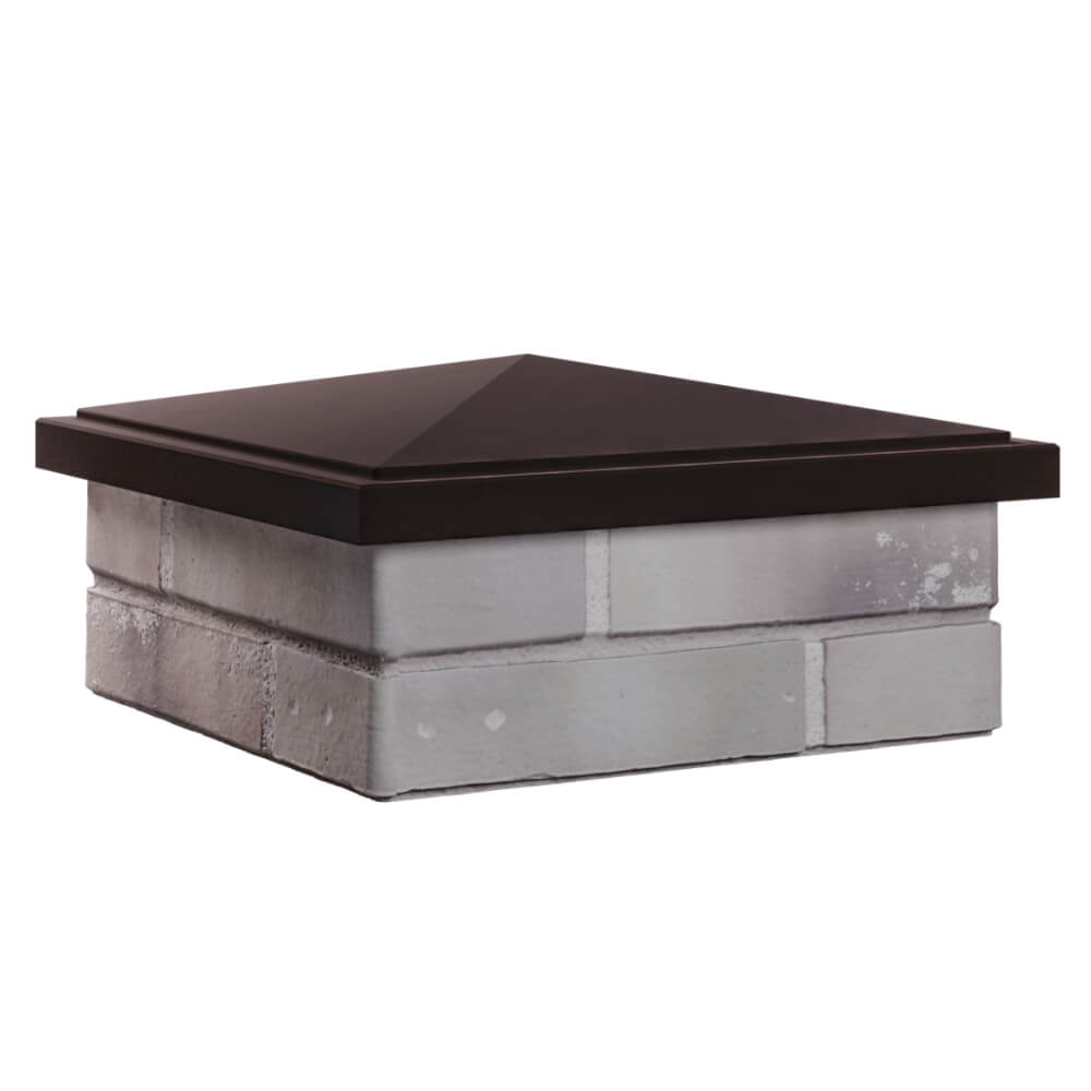 Колпак Zking БонаМоно Коричневый на столб 1.5х1.5 кирпича (385х385, 400х400мм) в Барабинске фото