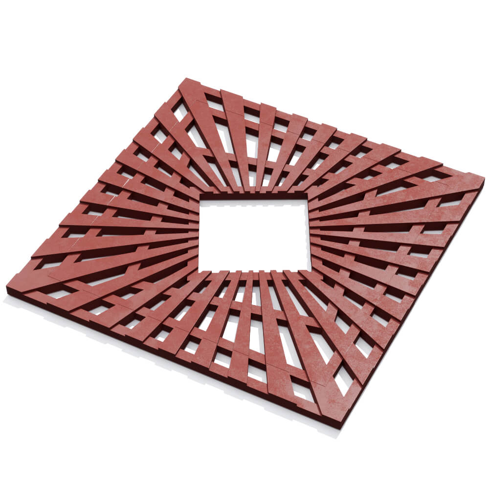 Приствольная решетка для дерева ZKING ATMOSPHERE 1.2х1.2м Красная в Барабинске фото