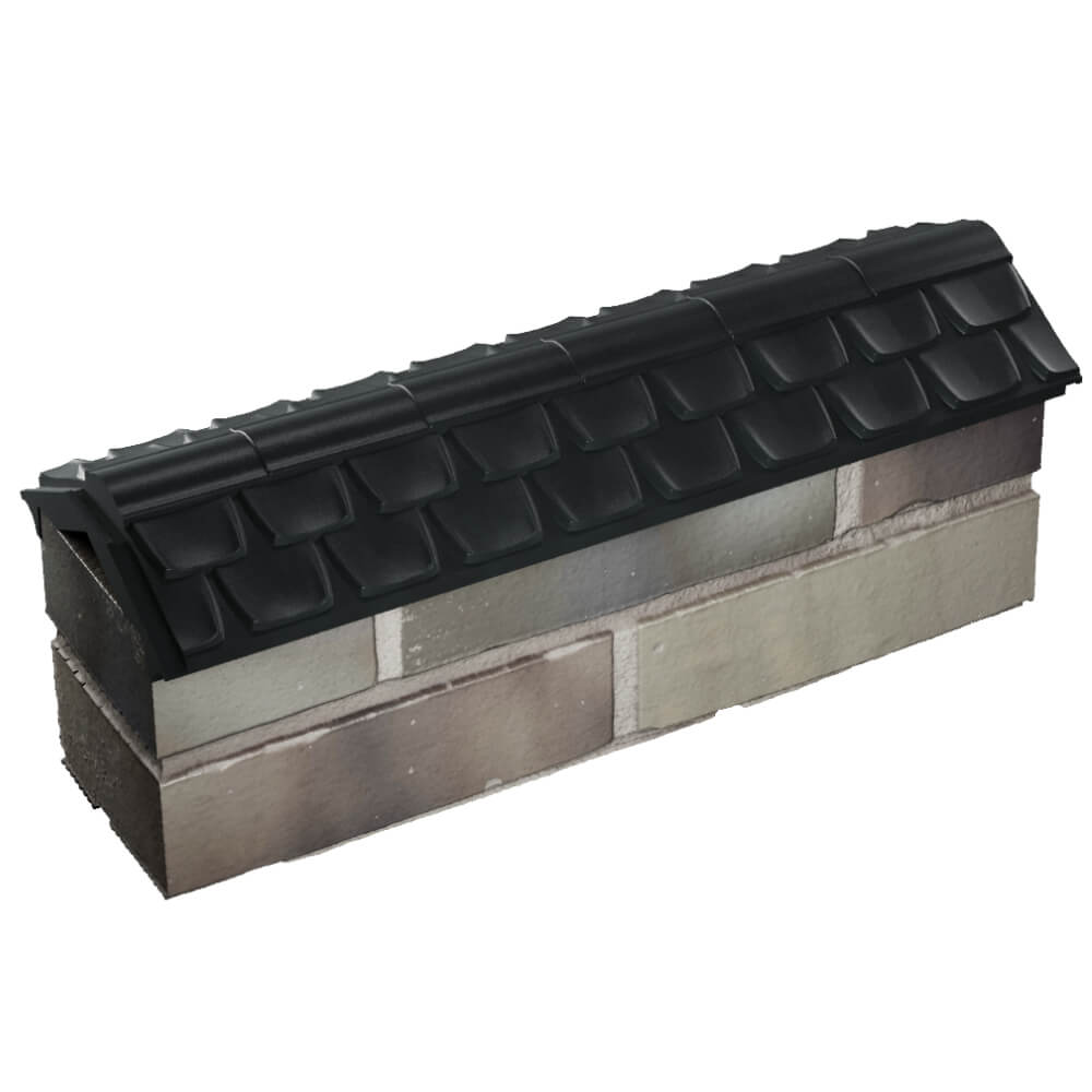 Парапет Zking Эльбрус Черный с посадкой на 0.5 кирпича (130мм) в Барабинске фото