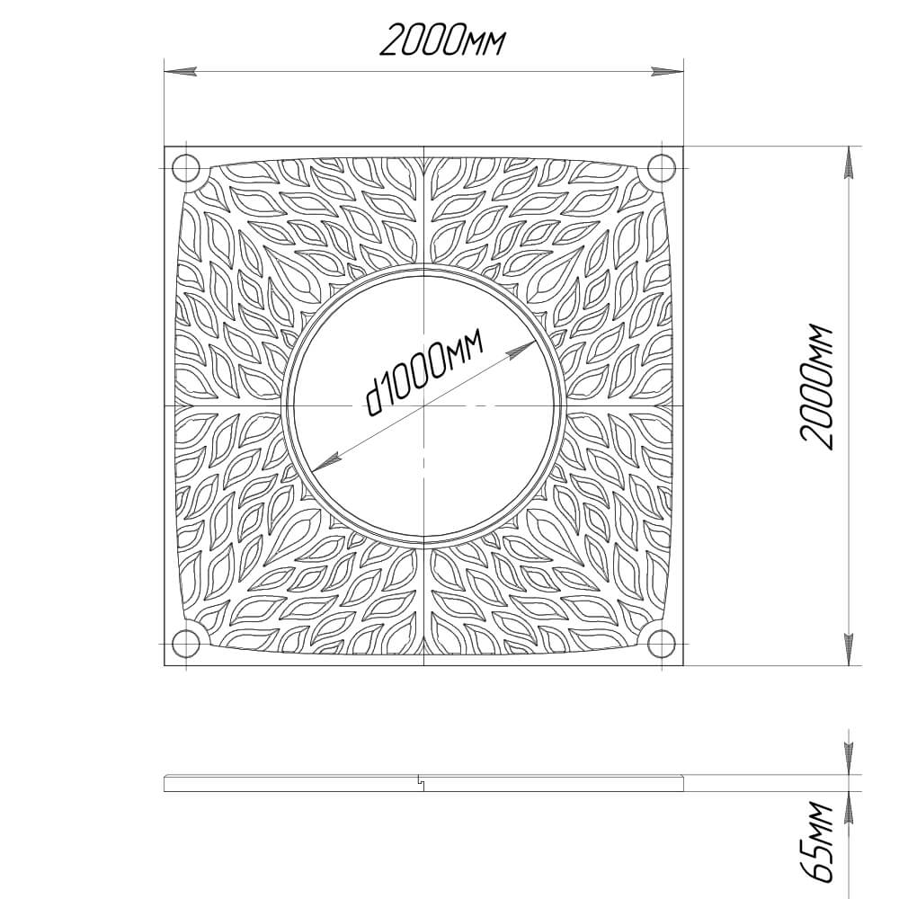 Приствольная решетка для дерева ZKING CRUST 2х2м Черная в Барабинске фото