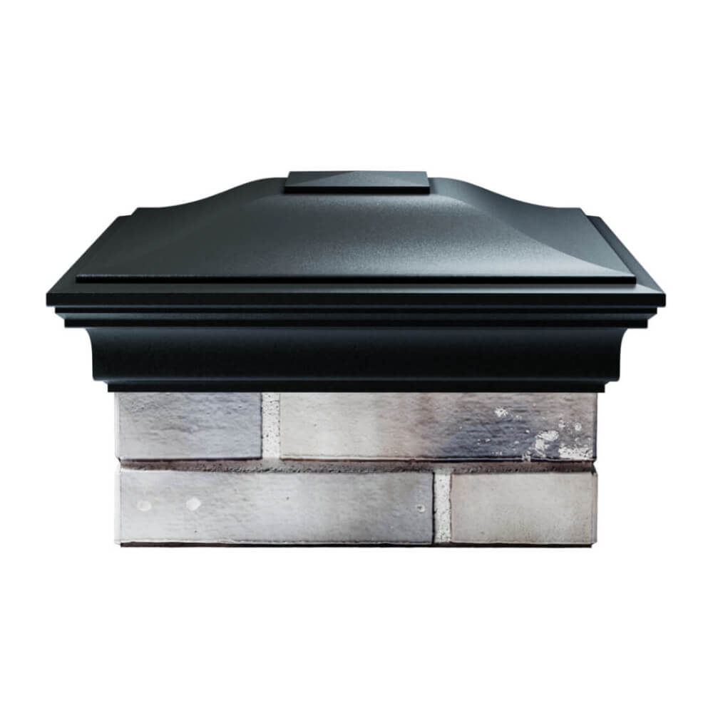 Колпак Zking Монблан Черный на столб 1.5х1.5 еврокирпича 0.7НФ (355х355мм) Барабинск фото