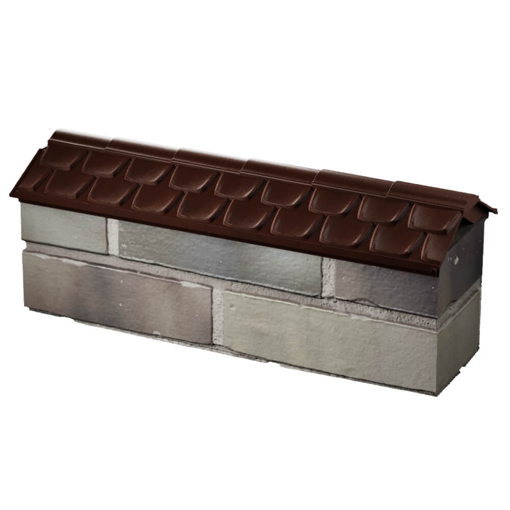 Парапет Zking Эльбрус Коричневый с посадкой на 0.5 кирпича (130мм) в Барабинске фото
