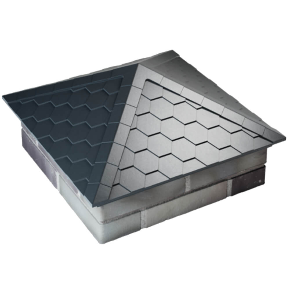 Колпак Zking Эверест Серый на столб 2х2 кирпича (535х535мм) Барабинск фото